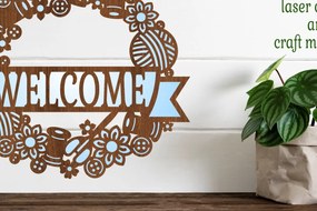 Σετ των 2 Intra απο ξύλο plywood 3mm-4mm πάχος – Ράψιμο στεφάνι καλωσορίσματος Δίασταση 20x20 cm INTRAFABR-71127502