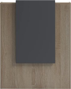 Γραφείο reception Zowel pakoworld με led sonoma-ανθρακί 90x40x110εκ