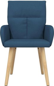 vidaXL Καρέκλες φαγητού 2 pcs Ύφασμα Μπλε 60 x 56 x 96 εκ