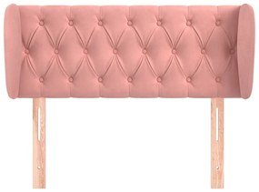 vidaXL Κεφαλάρι με Πτερύγια Ροζ 93x23x78/88 εκ. Βελούδινο