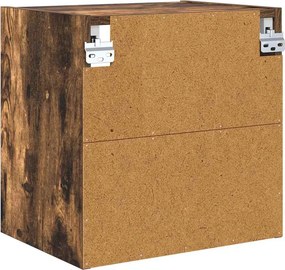 vidaXL Κρεμαστό ντουλάπι Καπνιστό Δρύς 40 x 29,5 x 40 εκ.