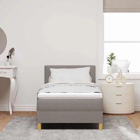 vidaXL Κρεβάτι με ελατήρια με στρώμα Taupe 90 x 200 cm ύφασμα