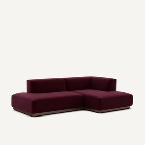 Γωνιακός δεξιός καναπές με βελούδινη ταπετσαρία, Jacopo