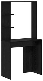 vidaXL Γραφείο Μαύρη δρυς 78.5 x 37 x 154.5 εκ Επεξεργασμένο ξύλο