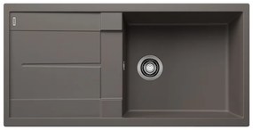 Blanco Metra XL 6 S Volcano Grey SILGRANIT™ PuraDur™ Γρανιτένιος Νεροχύτης Αντιστρεφόμενος με 1 Γούρνα και Ποδιά 100x50cm