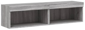 vidaXL Έπιπλα Τηλεόρασης με LED 2 τεμ. Γκρι Sonoma 60 x 30 x 30 εκ.
