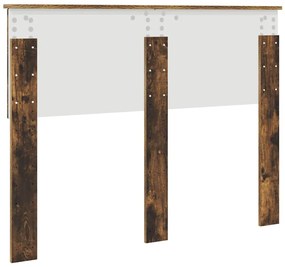 vidaXL Κεφαλάρι Καπνιστό Δρύς 135 cm Επεξεργασμένο ξύλο