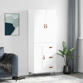 vidaXL Ντουλάπι Λευκό 69,5x34x180 εκ. από Επεξεργασμένο Ξύλο