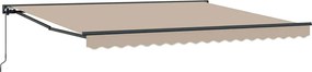 vidaXL Σκελετός Τέντας Μπεζ 400 x 300 εκ Πολυεστέρας με Επικάλυψη PU