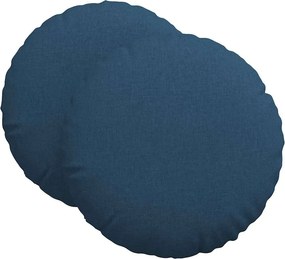 vidaXL Μαξιλάρια καθισμάτων 2 pcs ύφασμα Μπλε Ø60 x 21 εκ