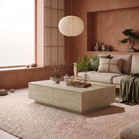 Τραπεζάκι Σαλονιού Τραβερτίνη BOVIPIL 90x60x28.6