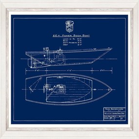 Κάδρο Tugboats Blueprints Ii Fa13402 70X50Cm Blue Mindthegap Οριζόντιοι Wood
