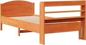 vidaXL Σκελετός Κρεβ. Χωρίς Στρώμα Καφέ Κεριού 75x190 εκ Μασίφ Πεύκο