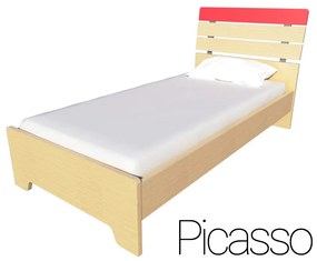 Παιδικό Ημίδιπλο 110x190 Κρεβάτι Κόκκινο Irven Picasso