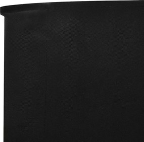 vidaXL Προστατευτικό Αέρα με 6 Πάνελ Μαύρο 800 x 120 εκ. Υφασμάτινο