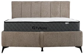 Επενδυμένο Κρεβάτι David Fylliana Μπέζ Διπλό 160x200 εκ. 172x211x118 εκ.