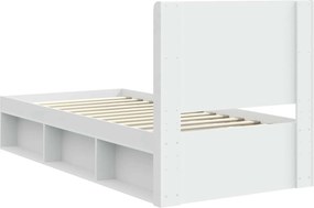 vidaXL Καλάθι με αποθήκη και κεφαλάρι Λευκό 90 x 200 cm