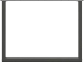 vidaXL Πόδια Τραπεζαρίας σε Σχήμα U 3 τεμ. Ανθρακί 100x(72-73) εκ. Ατσάλι