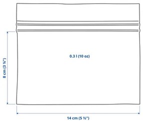 ISTAD επανασφραγιζόμενη σακούλα τροφίμων ριγέ/25 τεμ. 0.3 l 405.647.52