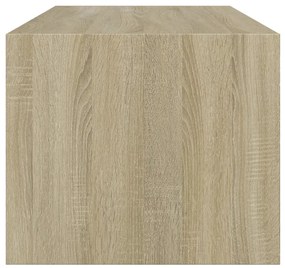 vidaXL Τραπεζάκι Σαλονιού Sonoma Δρυς 102x50x42 εκ. με Γυάλινες Πόρτες