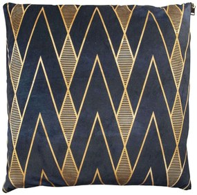 Μαξιλάρι Διακοσμητικό (Με Γέμιση) Mintoni 020450 Black-Gold 45X45 Velvet