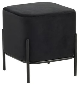 Bella/S Σκαμπο Black Velvet Υφασμα 36X36Χ38Εκ.