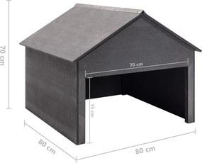 vidaXL Στέγαστρο Χλοοκοπτικού Γκρι 80 x 80 x 70 εκ. από WPC