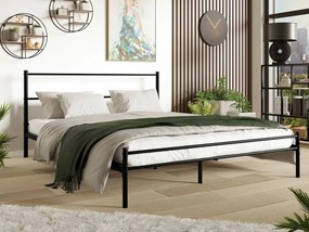 Κρεβάτι Miramar 128, Διπλό, Μαύρο, 160x200, Μέταλλο, Τάβλες για Κρεβάτι, 167x208x85cm