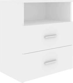vidaXL Κομοδίνα 2 τεμ. Λευκά 50 x 32 x 60 εκ. από Επεξ. Ξύλο