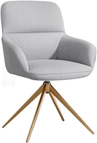 Καρέκλα Bokiz Muz 2τμχ-Gkri-Xryso