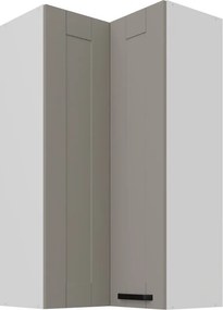 Κρεμαστό ντουλάπι γωνιακό Nelor 60x60 GN 108 2F-Γκρι σπέσιαλ - Λευκό
