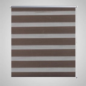vidaXL Σύστημα Σκίασης Ρόλερ Zebra Καφέ 100 x 175 εκ.