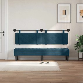 vidaXL Κεφαλάρι κρεβατιού κρεμαστό Μπλε Βελούδο