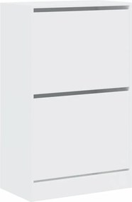 vidaXL Παπουτσοθήκη Λευκή 60x34x96,5 εκ. από Επεξεργασμένο Ξύλο
