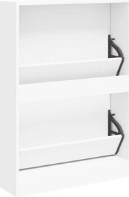 vidaXL Παπουτσοθήκη Λευκή 59x17x81 εκ. από Τεχνητό Ξύλο