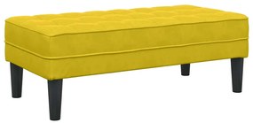 vidaXL Παγκάκι Κίτρινο 113 x 57 x 39 εκ. Βελούδο