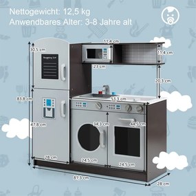 Παιδική Κουζίνα 81 x 27.5 x 84 cm Costway HW63009