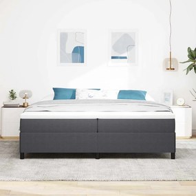 vidaXL Κρεβάτι Σκελετός Σκούρο Γκρι 200x200 εκ από Ψάθα
