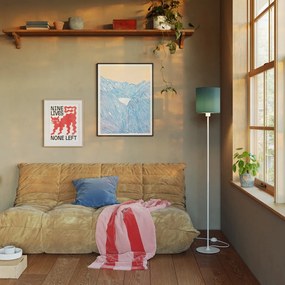 Επιδαπέδιος Ορθοστάτης MAG-Y με Αμπαζούρ Cilindro M ⌀22 και Στρογγυλή Βάση Λευκό