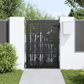 vidaXL Πόρτα Κήπου 85x75 εκ Από Χάλυβα Corten Σχέδιο Μπαμπού, Πύλη Κήπου