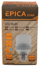 ΛΑΜΠΑ LED E27/40W/6500K EPICA STAR EP-50545