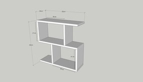 Βοηθητικό Τραπεζάκι Μαύρο FLICER 60x20x60