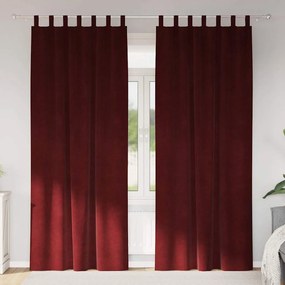 vidaXL Κουρτίνες 2 τμχ. Κόκκινο 140 x 260 cm Βελούδο