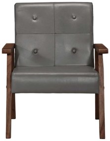vidaXL Πολυθρόνα Γκρι από Γνήσιο Δέρμα