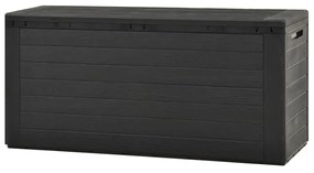 vidaXL Μπαούλο Αποθήκευσης Κήπου Ανθρακί 116 x 44 x 55 εκ.