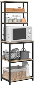 vidaXL Ράφι Κουζίνας Δρύς Sonoma 60 x 40 x 168 εκ Επεξεργασμένο ξύλο