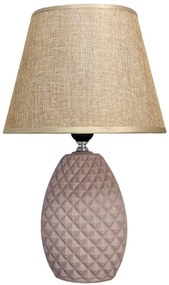 POWERTECH επιτραπέζιο φωτιστικό HLL-0143, E27, κεραμική βάση, ροζ/χρυσό