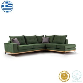 Intrahome Γωνιακός καναπές αριστερή γωνία ZAGROSINA Intrahome ύφασμα κυπαρισσί-ανθρακί 290x235x95εκ | SKU: INTRAPA-279111112