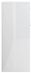 vidaXL Μπουφές Γυαλιστερό Λευκό 88 x 30 x 70 εκ. από Επεξ. Ξύλο