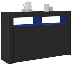 vidaXL Σαλονιού Μαύρο Ξύλο μηχανής 116 x 30 x 75 εκ Σαλονιού Ορθογώνιο